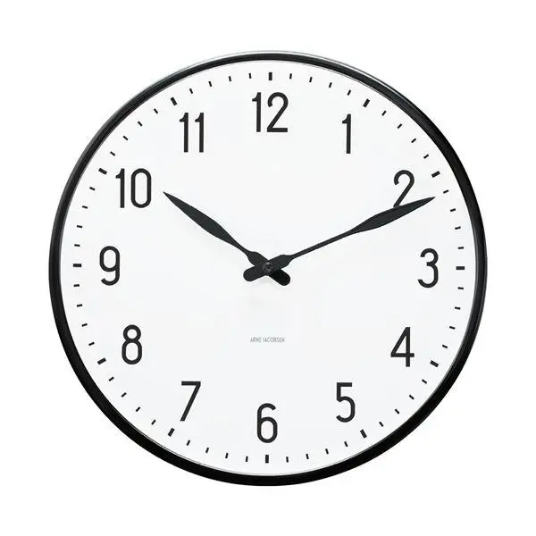 Station veggur 29 cm hvit/svart