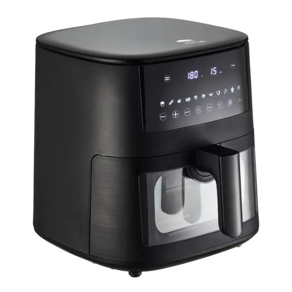 Airfryer med vindu 6,5L matt svart