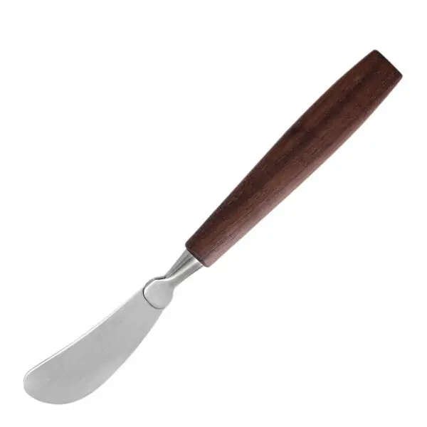 Valnøtt smørekniv 18 cm stål/valnøtt