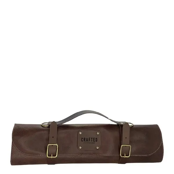 Leather knivveske 41 cm brun
