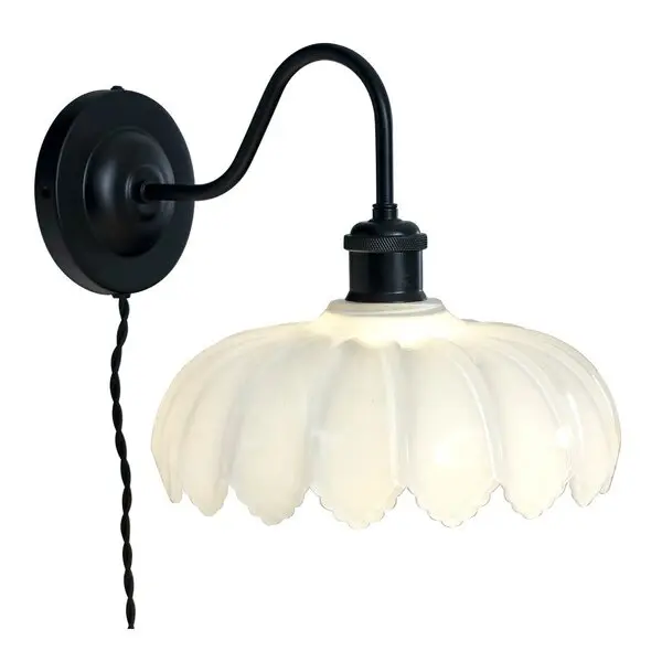 Sofia vegglampe 32 cm svart/hvit
