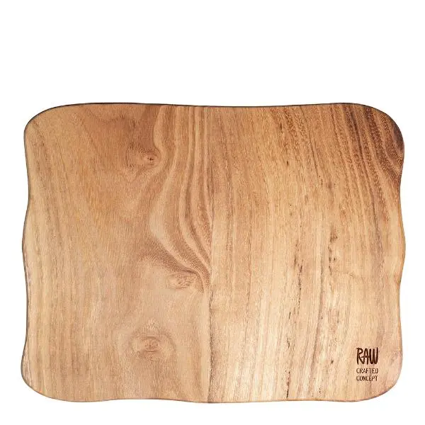 RAW Teak skjærefjøl i tre 40x30x2 cm