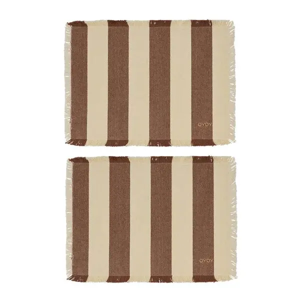 Toppu bordbrikke 48x36 cm 2 stk Brown/offwhite