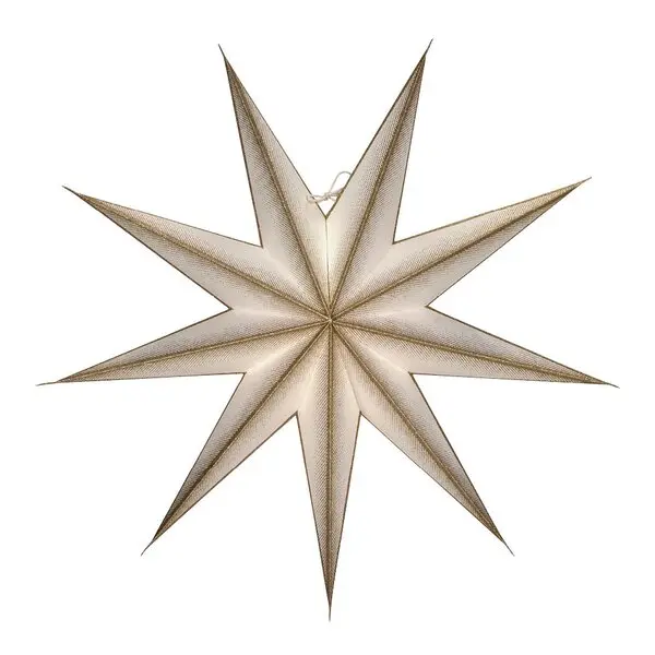 9 Point adventsstjerne 60 cm off-white champagne