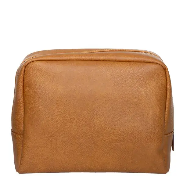 Toalettmappe 24x20x10 cm cognac brun