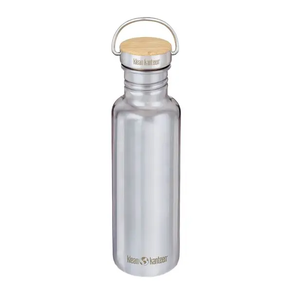 Reflect flaske 80 cl med bambuslokk speilblankt stål