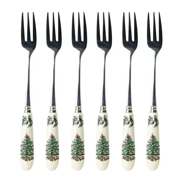 Christmas Tree dessertgafler 15 cm 6 stk