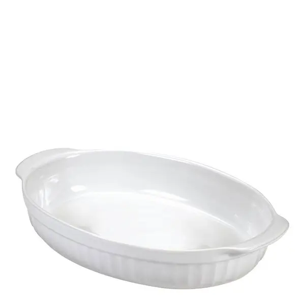 Ceramica ildfastform oval medium 30x18x6 cm hvit