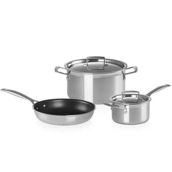 3-Ply gryte- og pannesett 3 deler