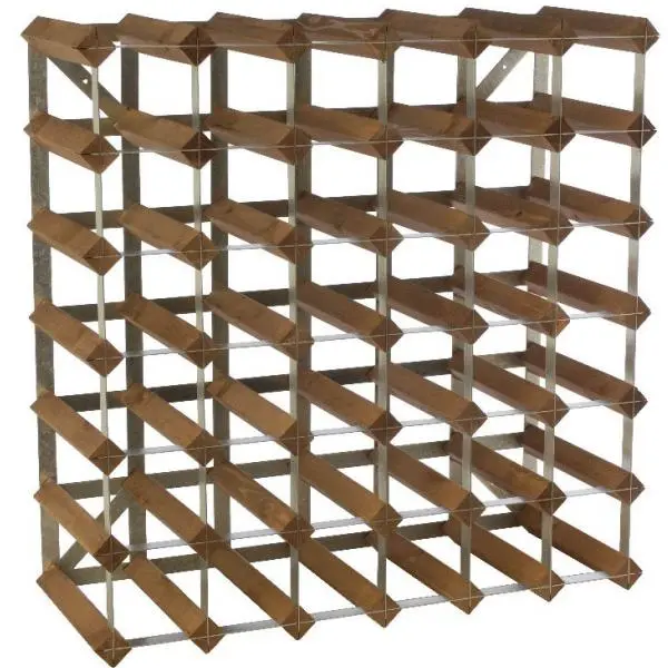Vinstativ 42 flasker mørk eik
