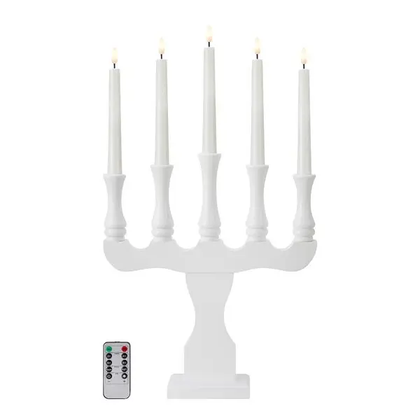 Rydboholm adventstake 5 lys 53 cm hvit