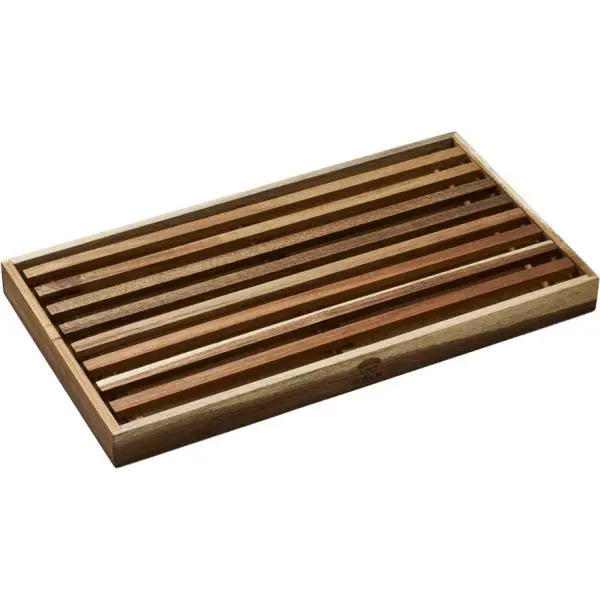 Skjærefjøl med smulebrett 43x23x3,5 cm akasietre