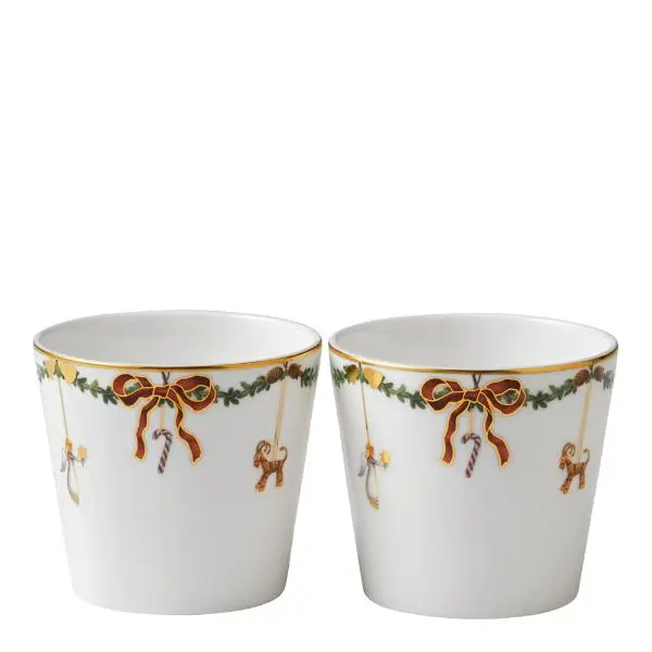Stjerne Riflet Jul serveringskopp 30 cl 2 stk
