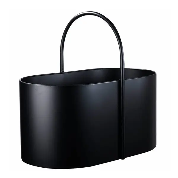 Kent vedkurv metall 50x30x46 cm svart