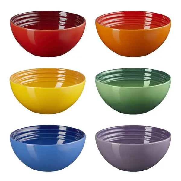 Rainbow skål 33 cl 12 cm 6 stk