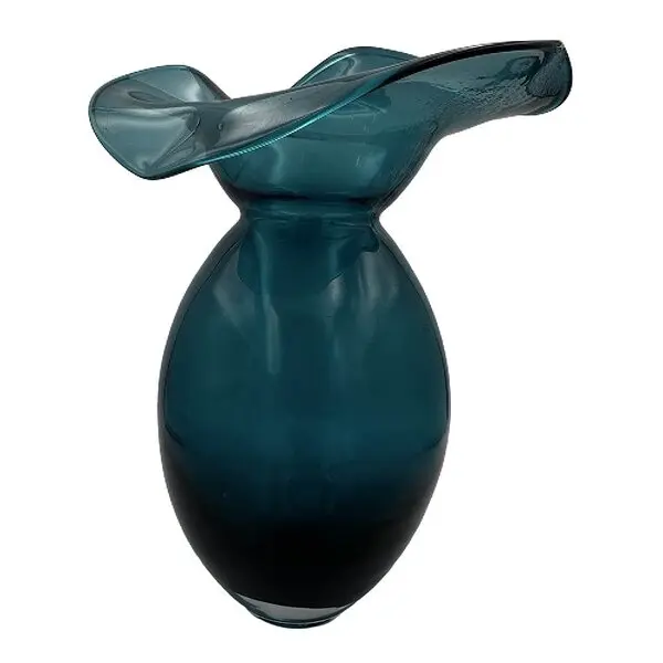 Iris vase 30 cm teal