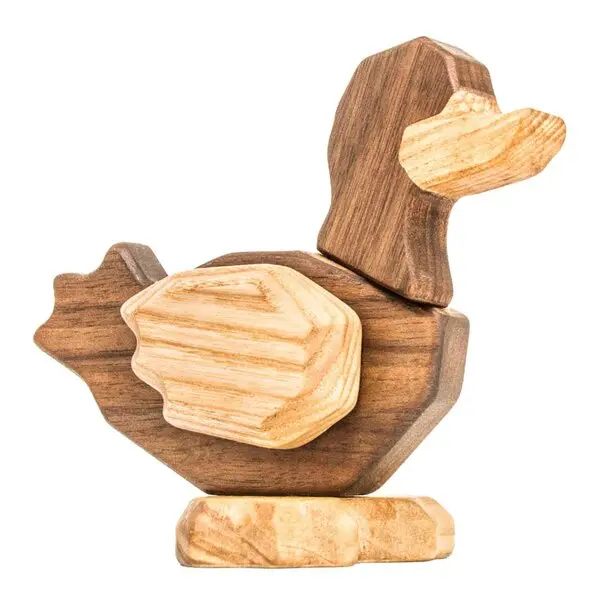 And trefigur 11 cm valnøtt/ask