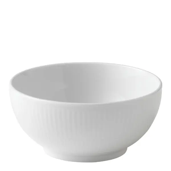 Hvit Riflet skål 13 cm