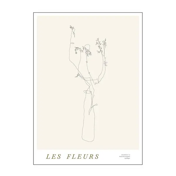 Mie & Him poster 50x70 cm les fleurs 02