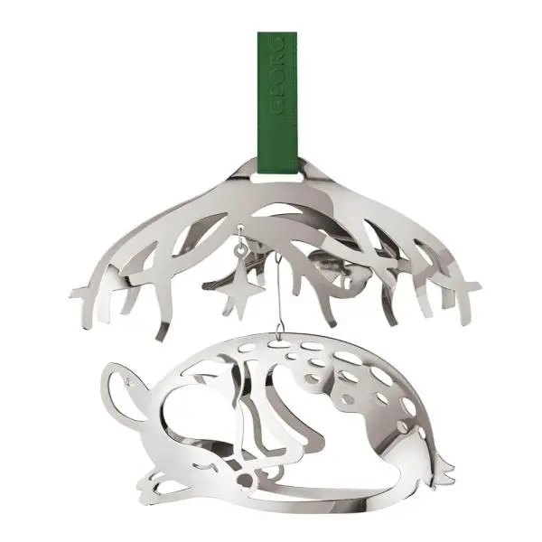 Jul 2023 ornament hjort sølv