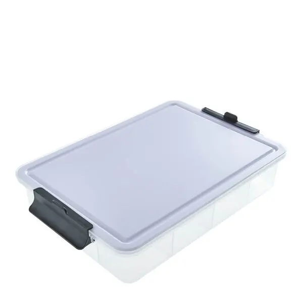 Snacklebox med 11 rom og plastbrett 30x40,5 cm hvit