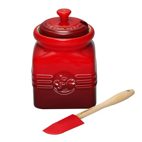Syltetøykrukke m/spatel cerise