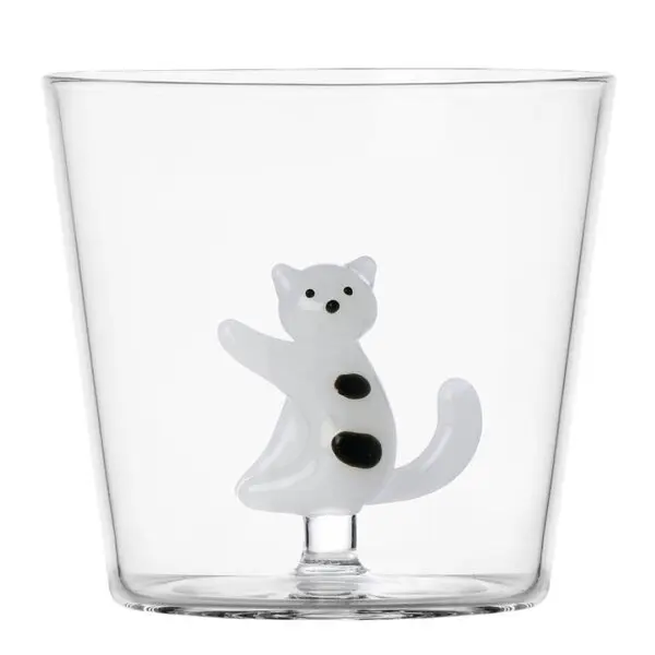 Tabby Cat vannglass 35 cl katt med prikker