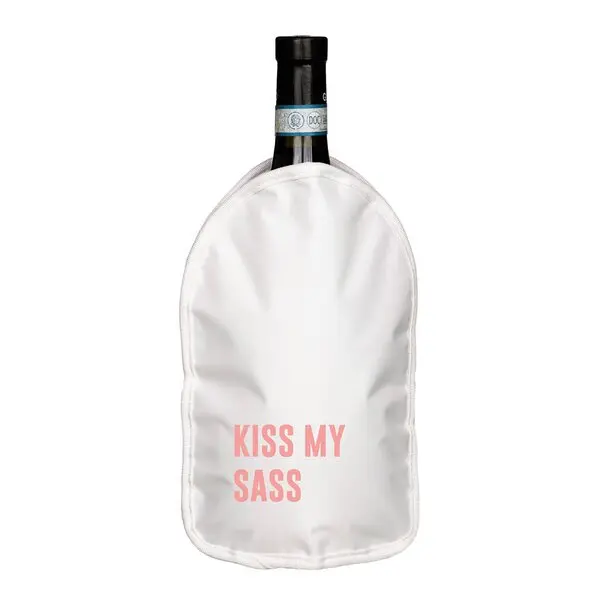 Vinkjøler kiss my sass 15,5x23 cm hvit