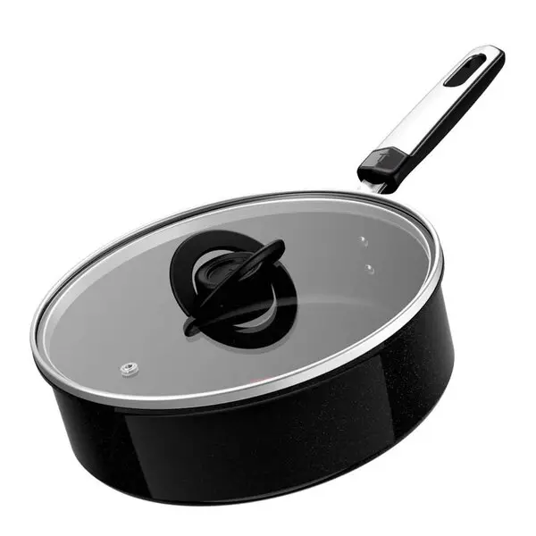 Exceptional Ceramic sautépanne m/lokk 24 cm svart