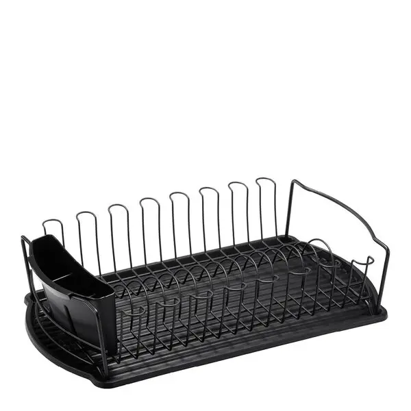 Disa oppvaskstativ med bestikkholder 48x28 cm svart