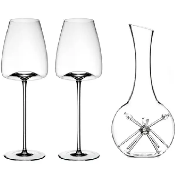 Vision star mini dekanteringskaraffel sett m/to straight vinglass