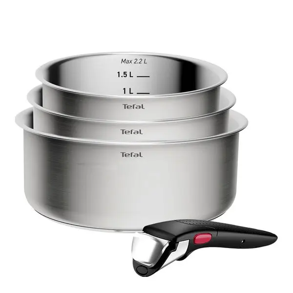 Ingenio Emotion kasserollesett 4 deler brushed uncoated