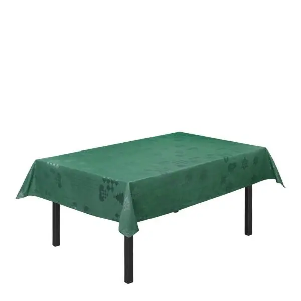 Natale juleduk i damask 150x270 cm grønn