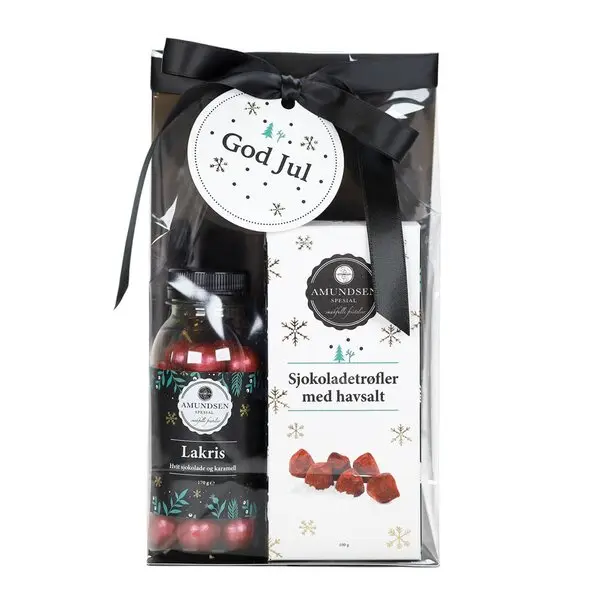 Vintergave Sjokoladetrøfler 100g & lakriskuler røde 170g