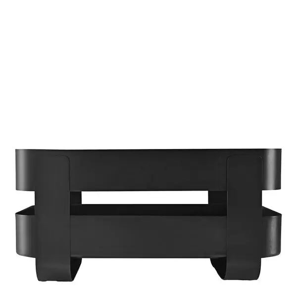 Selvvannende urtepotte 31x15x13 cm stål/svart