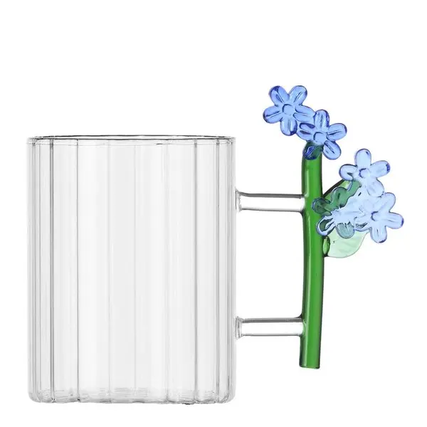 Botanica optisk krus 45 cl blomst lyseblå