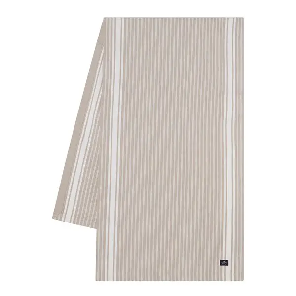 Icons stripete oxfordløper 50x150 cm beige/hvit