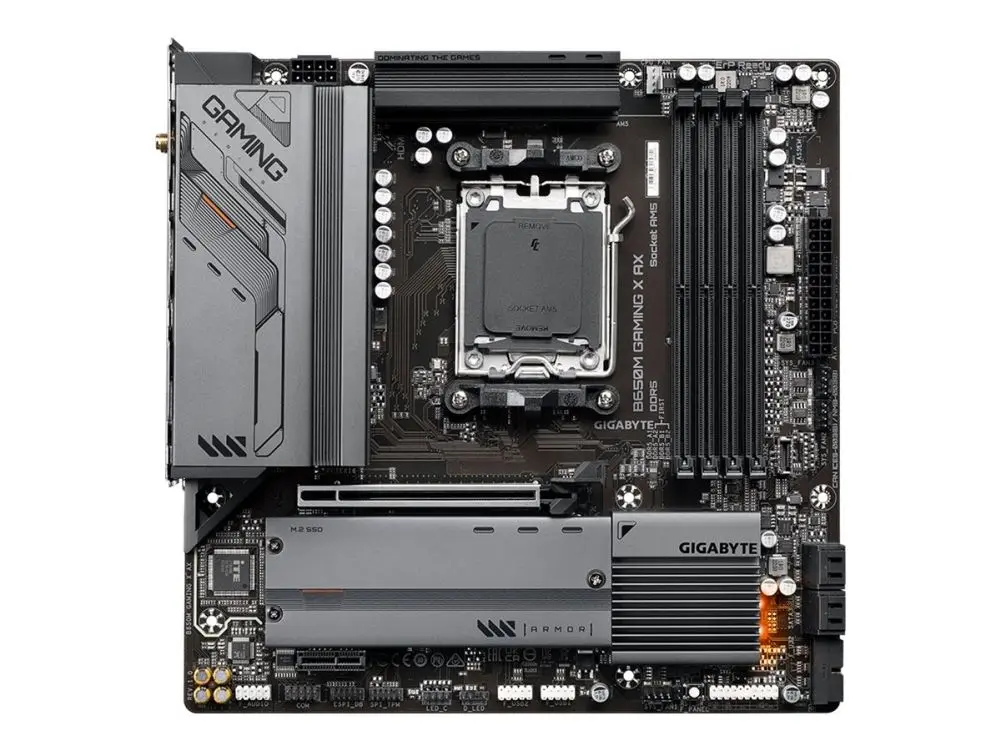 Gigabyte B650M GAMING X AX - 1.X - hovedkort - micro ATX - Socket AM5 - AMD B650 Chipset - USB 3.2 Gen 2, USB-C 3.2 Gen2, USB 3.2 Gen 1 - 2.5 Gigabit LAN, Wi-Fi 6E, Bluetooth - innbygd grafikk (CPU kreves) - HD-lyd (8-kanalers)