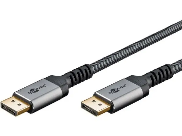 Goobay 65268, 1 m, DisplayPort, HDMI, Hankjønn, Hankjønn, Grå