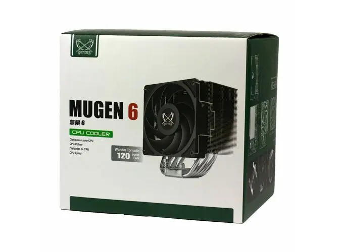 Scythe Mugen 6, Vifte, 12 cm, 300 RPM, 2000 RPM, 102,44 m³/t, Sort, Sølv
