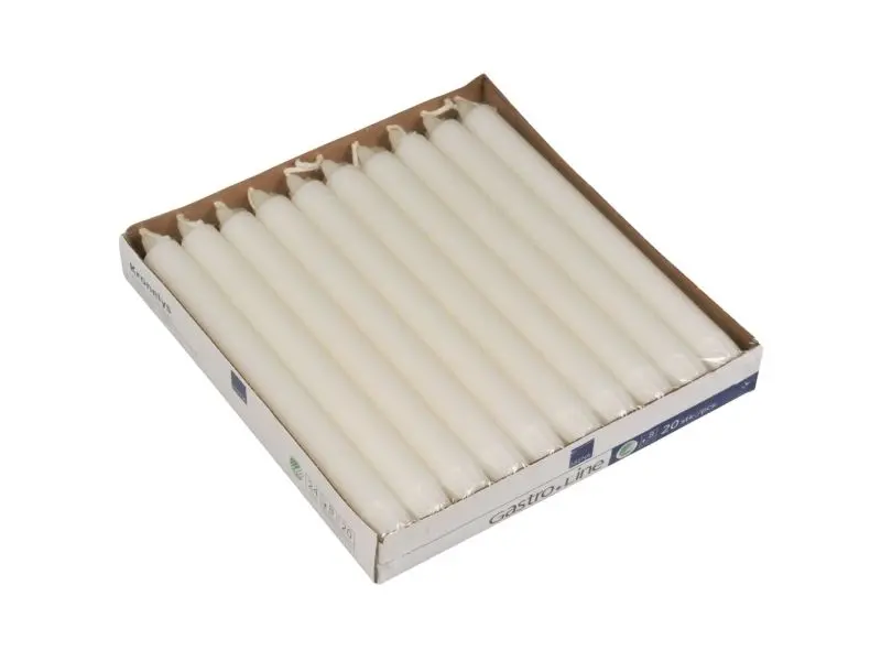 Kronelys, ABENA Gastro, 24cm, Ø2,2cm, hvid, 9 timer - (100 stk.)