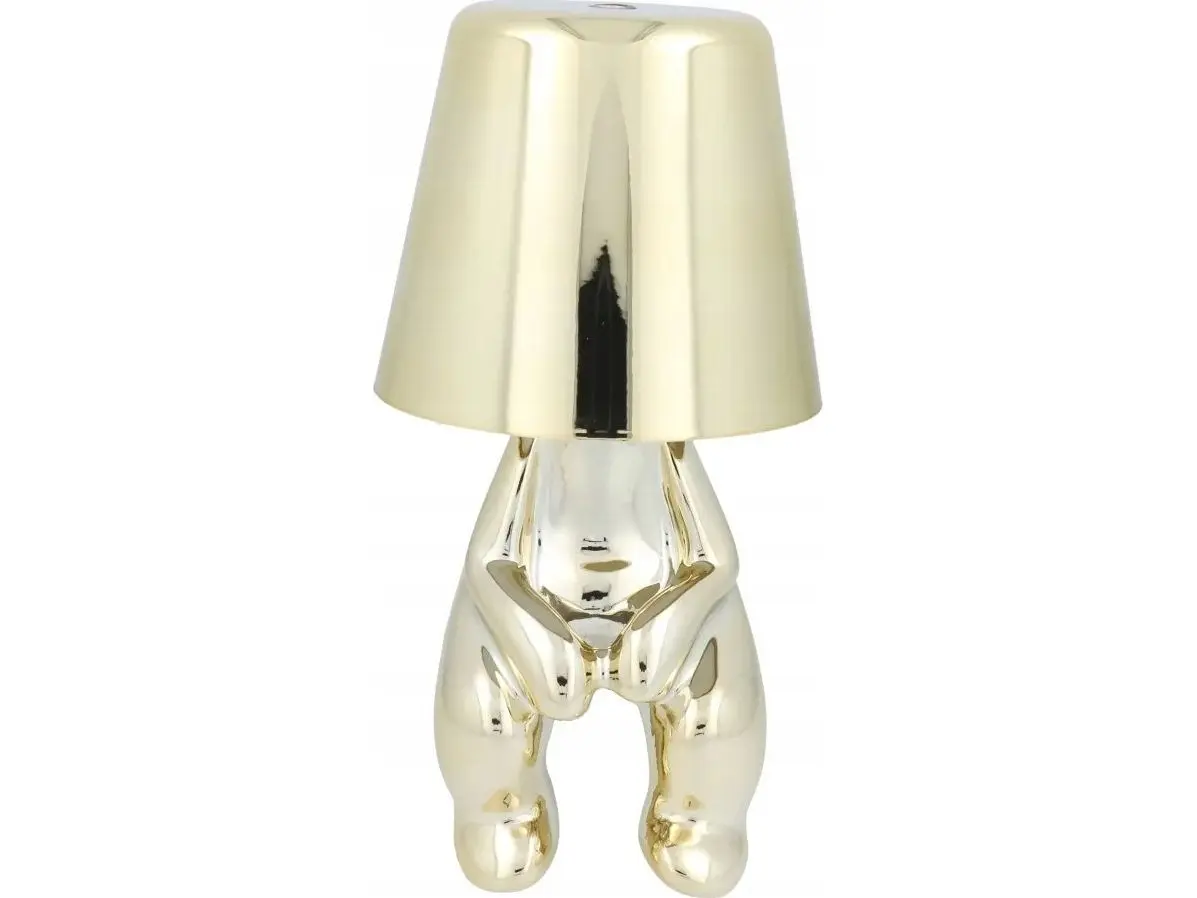 OEM GOLD MAN Art Deco sittende nattbordslampe (mønster 2) MLTL