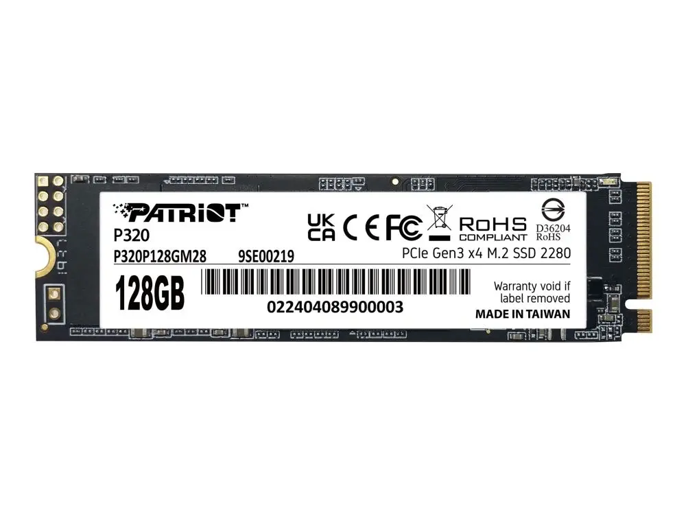 Patriot P320 - SSD - 128 GB - intern - M.2 2280 - PCIe 3.0 x4 (NVMe)
