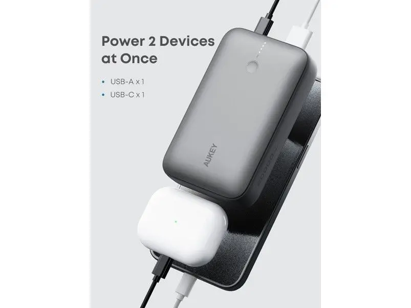 AUKEY PB-Y57, 20000 mAh, Lithium, Grå