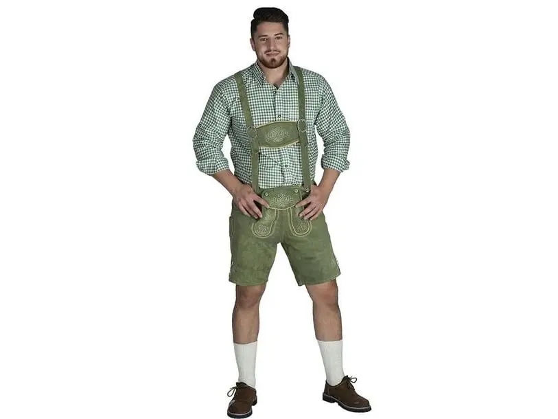 Grønne ægte lederhosen, kort