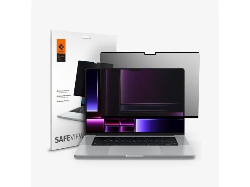 Spigen MacBook Pro 16-inch Screen Protector, Apple MacBook Pro 16 inch (M2 2023) / M1 (2021), 1 stykker, 252 g, 236 mm, 0,508 mm, 350,5 mm