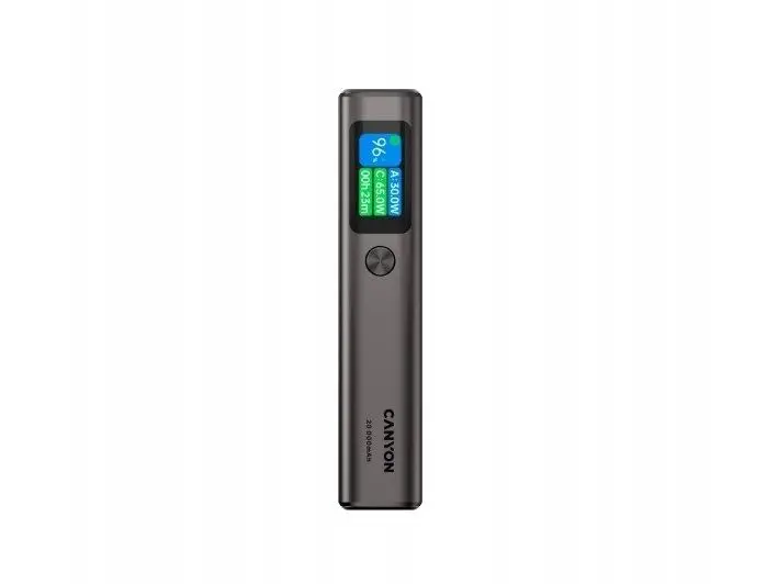 CANYON Strømforsyning OnPower 230 TFT 20000 mAh PD130W mørkegrå