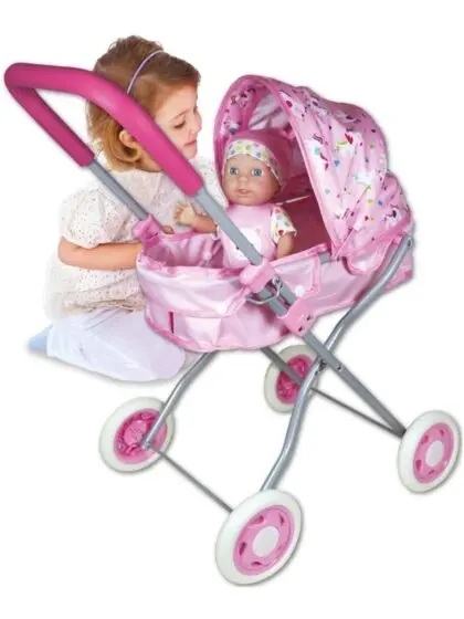 Lissi Dukkevogn med babydukke - 33 cm