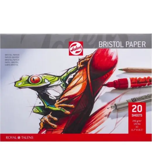 Talens Bristol A3 blokk 246 g/m2 - 20 ark til tusjer