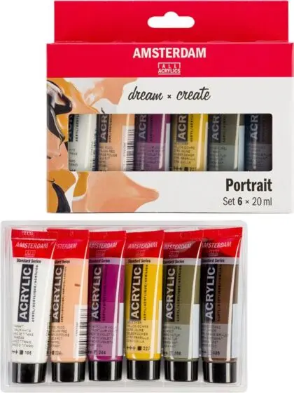 Amsterdam Standard Akrylmaling i tuber 20ml - 6 farger